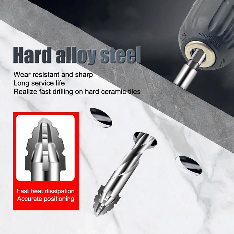 7Pcs/Sets Tungsten Steel Serrated Drilling Bit Set For Ceramic Plastic Tile Ceramic Glass Concrete