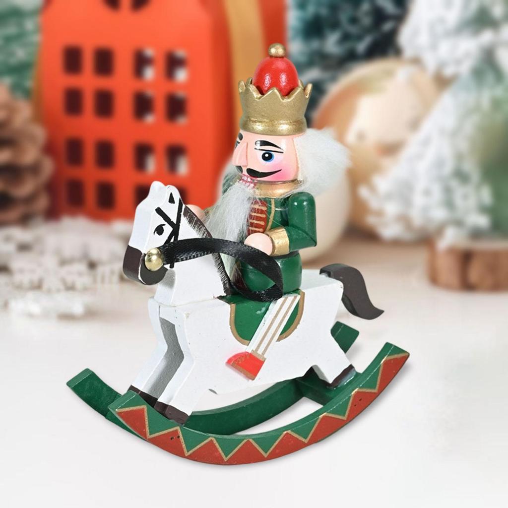 Christmas Nutcracker Decoration Tabletop Ornament Wooden Nutcracker Figurine
