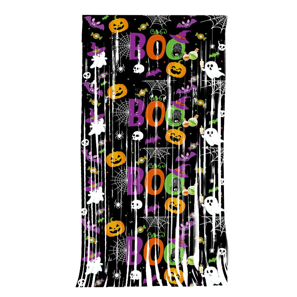 

Runtowo 1Mx2M Bat Pumpkin Ghost Ribbon Party Background Decoration ,Halloween Party Decoration ,Happy Halloween Home Decor