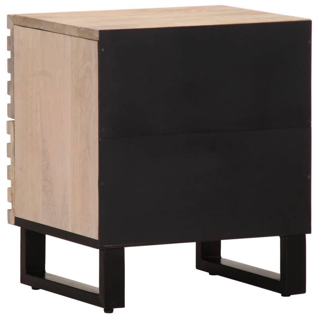Nightstand 40 x 34 x 46 cm Bleached Solid Mango Wood