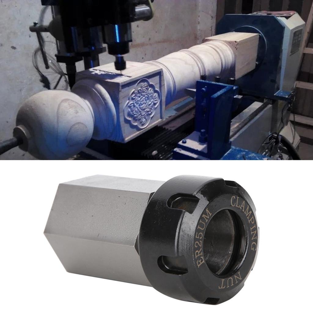 Hex ER25 Collet Chuck Block Tool Holder for CNC Lathe Engraving Machine
