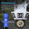 LS VISION 6K Outdoor WiFi Video Surveillance Camera 12MP Four-lens Three-screen AI Human Body Detection Bidirectional Voice IP Camera CCTV