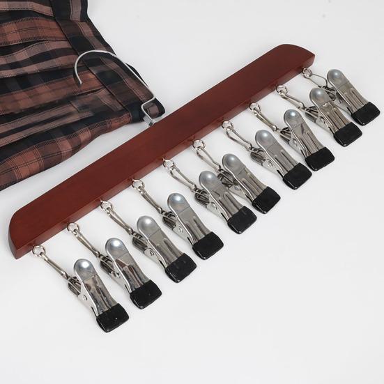 Clips Great Load Bearing Anti-slip Wardrobe Clothes Hanger Scarf Tie Clip Hanger