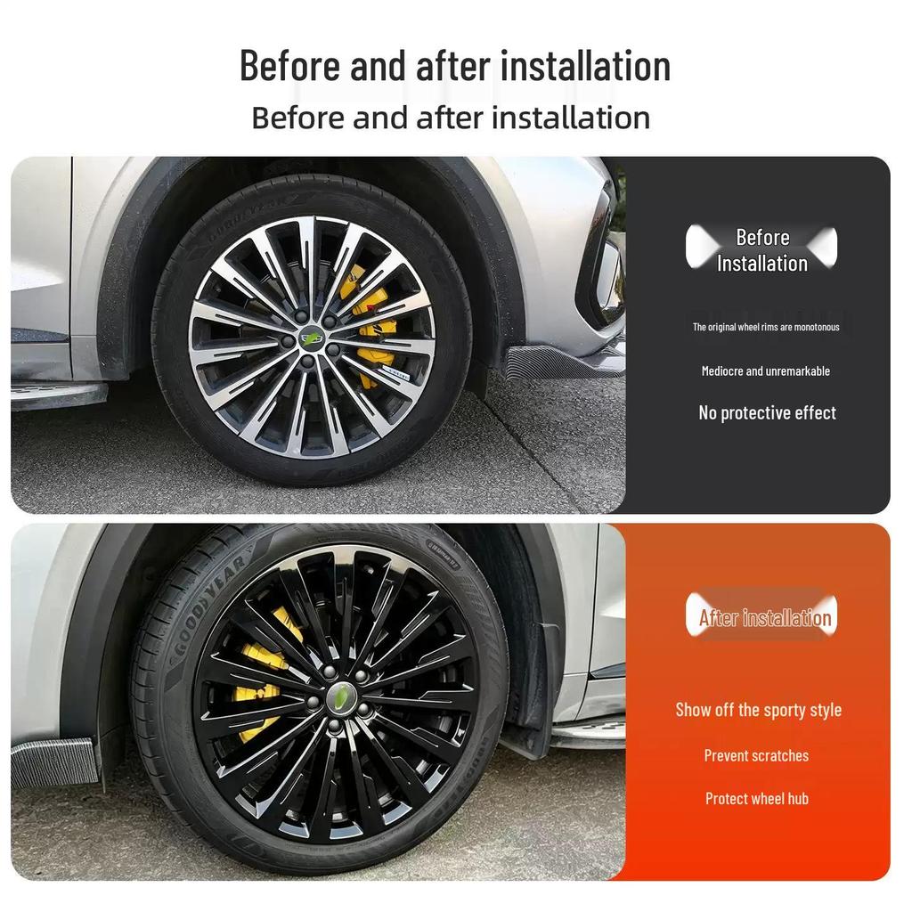 Geely Xingyue L Wheel Hub Cap: Blackened ABS Scratch-Resistant Protective Cover