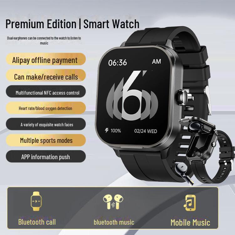 

Ультратонкие смарт-часы-раскладушки со встроенными TWS-наушниками, спортивными функциями, NFC и поддержкой звонков для мужчин Exclusive Edition