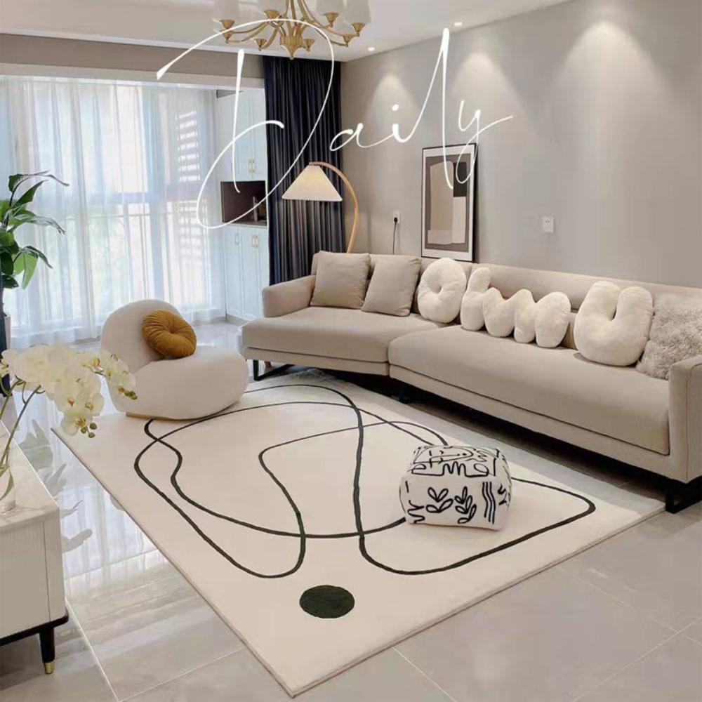 

Carpet for live room Imitation cashmere carpet Nordic abstract living room sofa tea table carpet bedroom bedside blanket 120X160CM(3.9X5.3FT