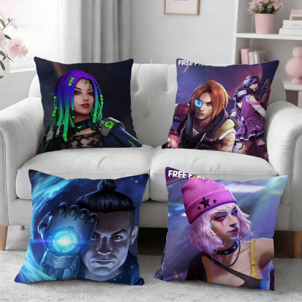 FFree FFire Moco Dasha Pillow Case Cushion Cover Throw Pillow Case For Car Sofa