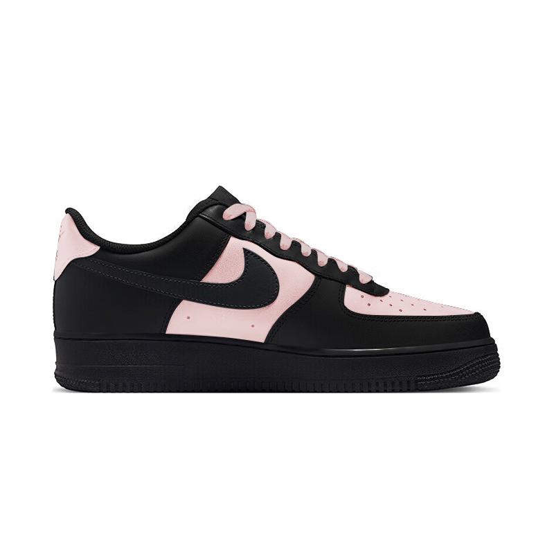 Nike Air Force 1 Romantico Fiore di Ciliegio Copertura Resistente all'Abrasione Scarpe da Skateboard Basse Donna Nero Rosa DH2920-001(Team598-BOX)
