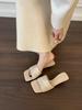 Fashion Shoes Slippers Heels Slides Square Toe Rubber Flip Flops High Hawaiian Retro Scandals Shoes Slippers Heels Square Toe Rubber Fli