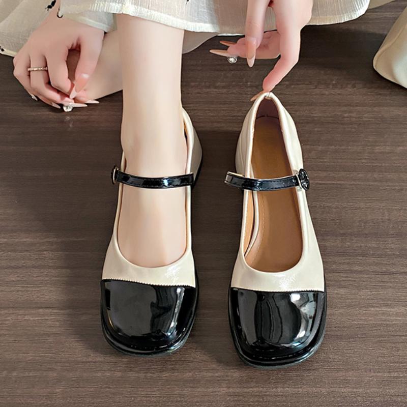 Shallow Mouth Casual Heels Lolita Shoes Sandals Ladies Lace-Up Slip On 2024 Round Toe Comfortable Mary Jane African Gold Slip-On