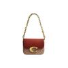 Idol 21 Classic Logo Flap Chain Messenger Bag Women Shoulder Bag Brown Red CM551-B4NQ4