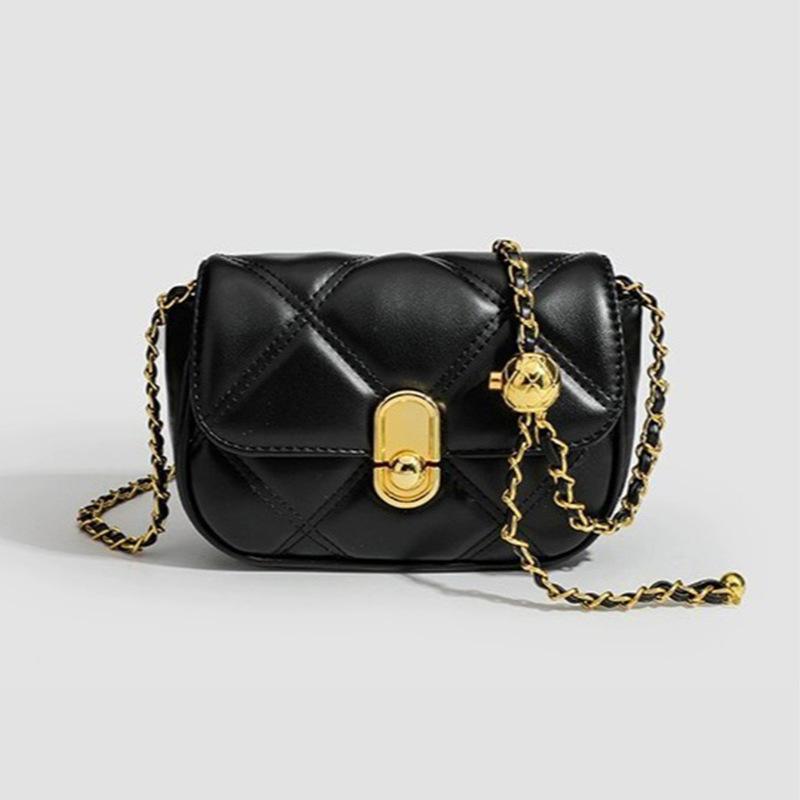 Silver Mini Bag Women'S Summer Fashion Diamond Chain Messenger Bag Women'S Light Luxury High-End Small Square Bag