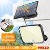 Outdoor LED Solar Light 3 Modes Motion Sensor Flood Lamp IP65 Waterproof Security Lights with Remote for Garage Wall Light