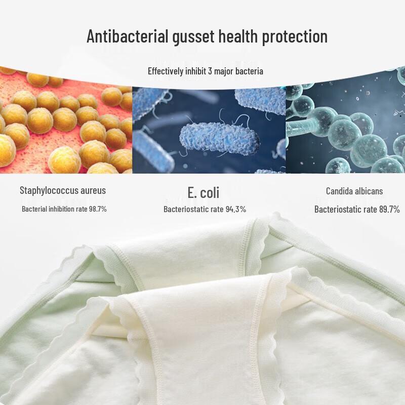 Urban Beauty Women's Soft Pima Cotton Anti-Bacterial Mid-Waist Lace Panties - 3 Pack Gift Box