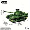 Retro Tank Building Blocks, Classic Armoured Vehicle T34 Tiger M4 Tank Toys, Assembly Set, Halloween Christmas Gift