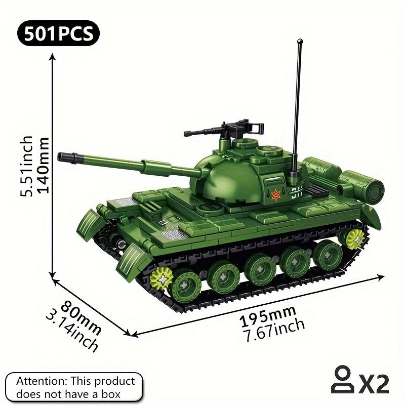 Retro Tank Building Blocks, Classic Armoured Vehicle T34 Tiger M4 Tank Toys, Assembly Set, Halloween Christmas Gift