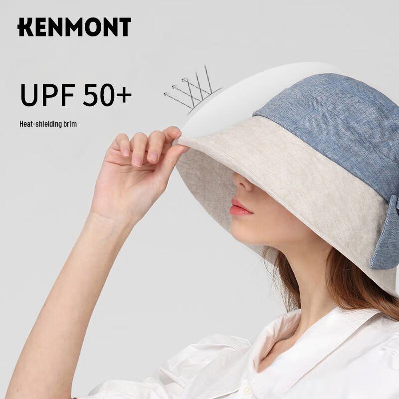 Kenmont Women s Hepburn Style UV Protection Wide-Brim Fisherman Sun Hat 57.5cm