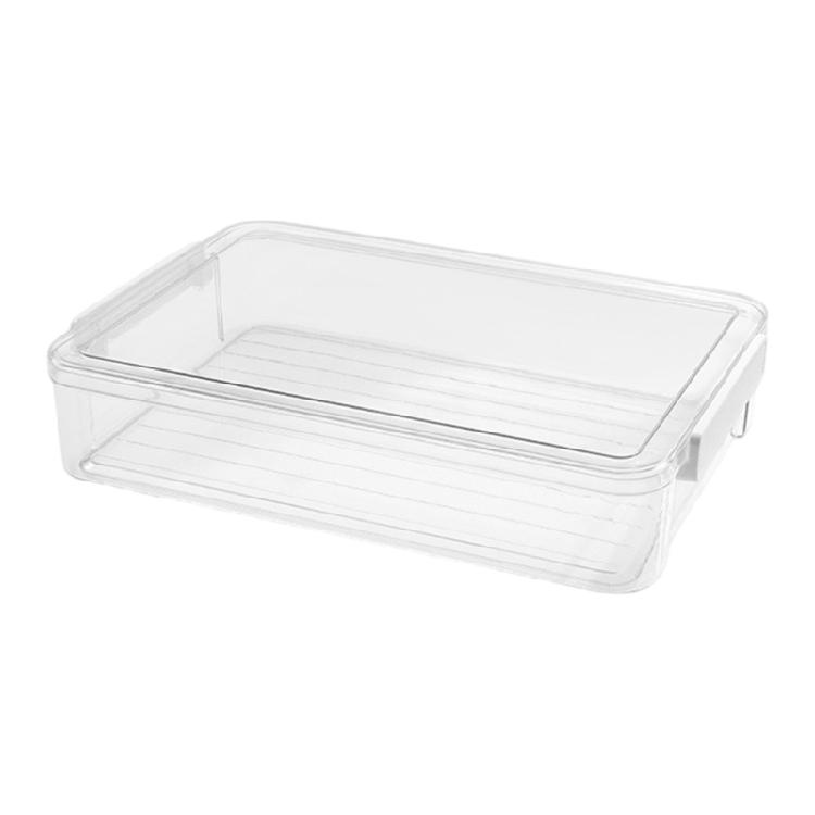 Stackable File Organizers Clear Paper Storage Box with Lid Stationery Storage Container Office Supplies for Documents