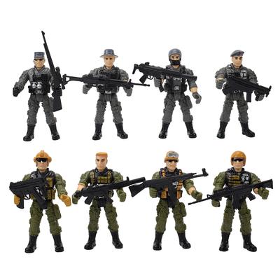 8 Pcs/set SWAT Military Army Action Figure Toys for Boys Combat Game Movable Joints Military Soldiers Model Toy for Kids Gifts