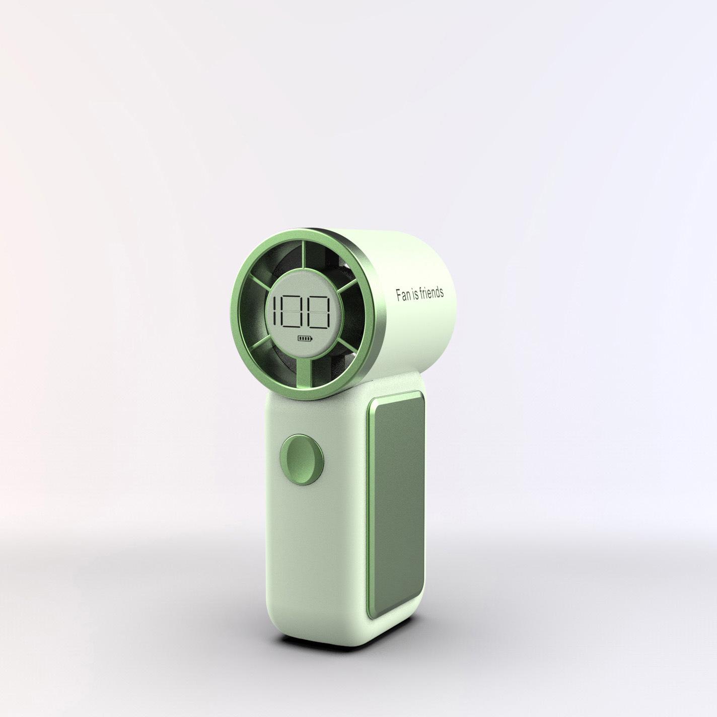 

Portable Mini Handheld Fan with Smart Digital Display 39*59*99mm светло-зеленый