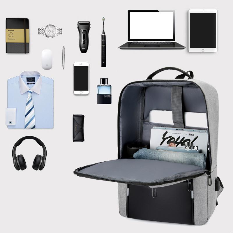 Men's Multifunctional Business Backpack with USB Charging and Large Capacity