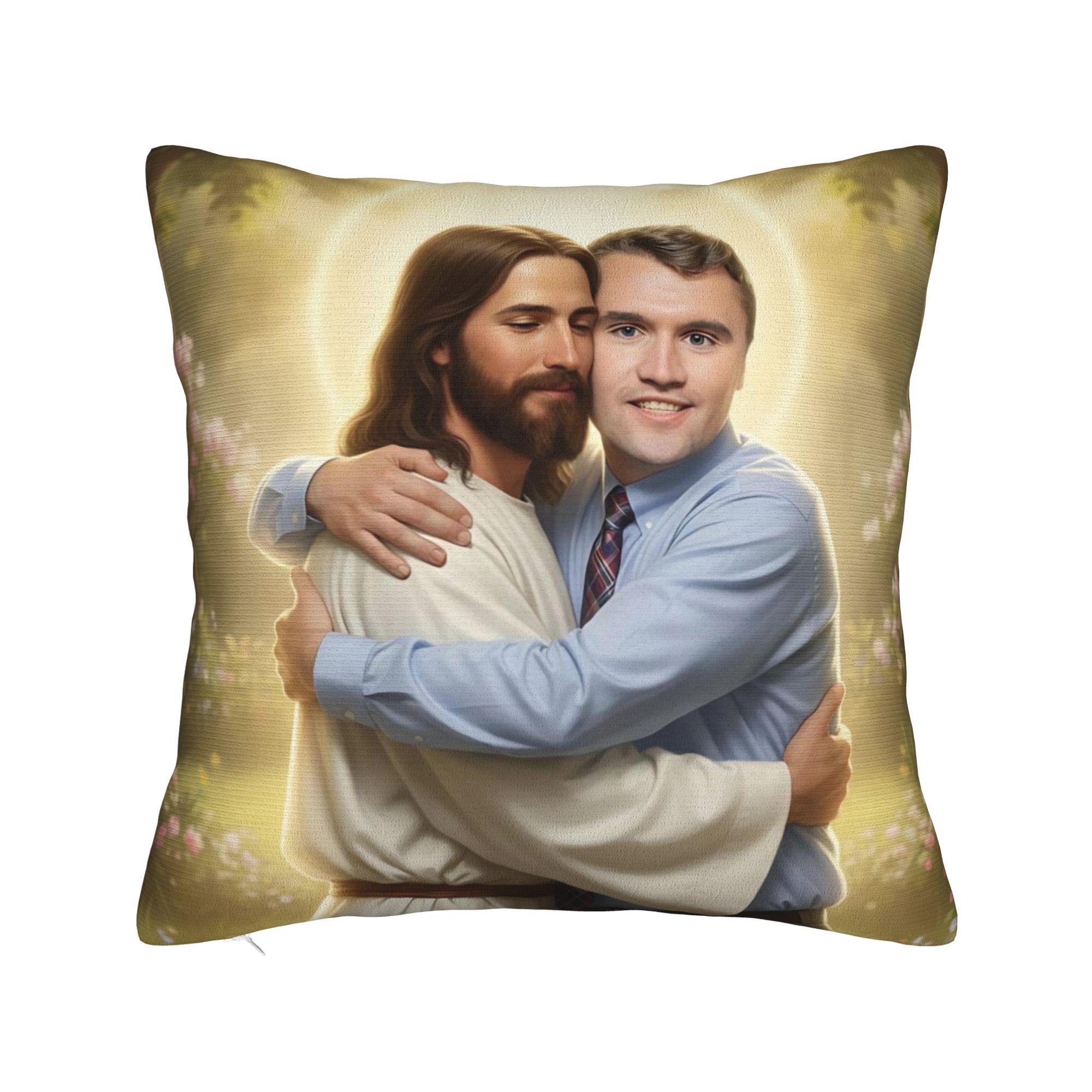 

Charlie Kirk Embrace God Pillowcase Printing Polyester Cushion Cover Gift Pillow Case Cover Chair Drop Shipping 40X40cm 30x30cm 12x12in