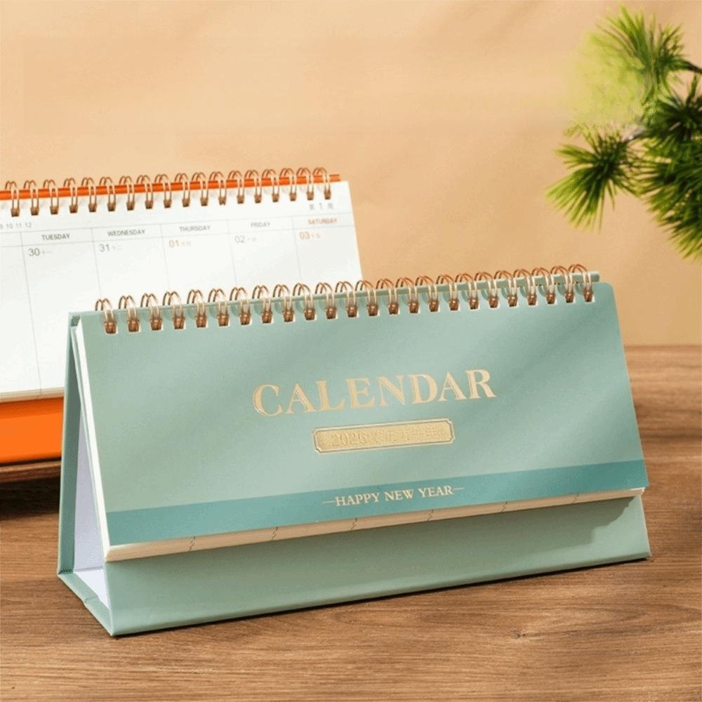 Standing 2026 Desk Calendar Portable Daily Planner Simple Style Schedule Planner  Office Stationery