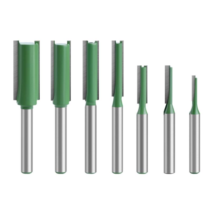 

7 шт. 1/4 фреза с ручкой заподлицо с узором, универсальная фреза для деревообработки, идеально подходит для ящиков ручной работы и многого другого