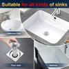 Bathroom Sink Drain Strainer - Pop-Up Filter with Removable Stainless Steel Hair Catcher & Drain Stopper for US Sink Replacement
