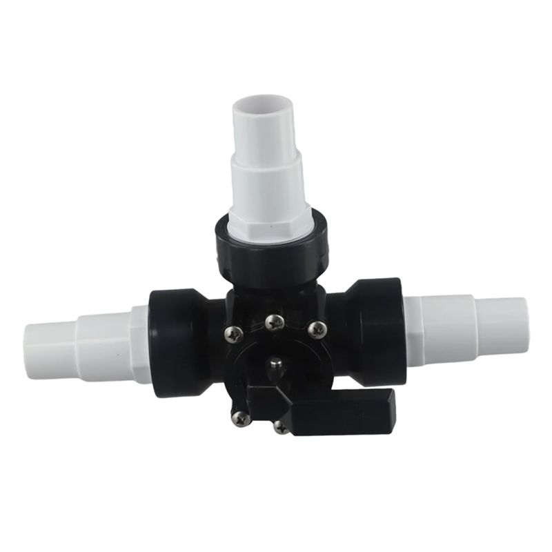 

A60Z1.5 Inch 3 Way Clean Connectors Swimming Pool Valve Hose Diverter PVC+ Metal Pipe Replacement Connectionmay