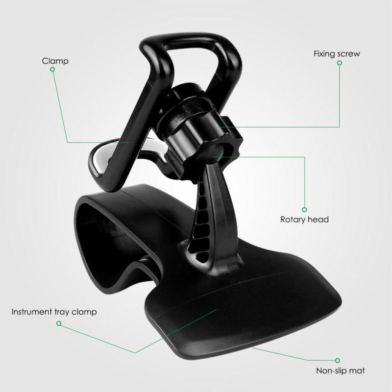 360° Rotation Dashboard Mount Car Phone Holder HUD Stand for Smartphone GPS