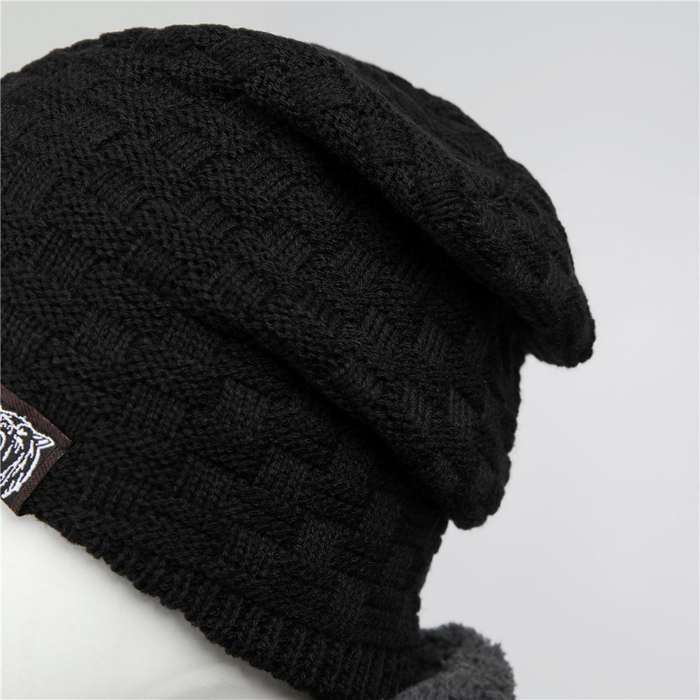 Hat Winter Cold-Proof Thickened Wool Hat Men'S And Women'S Warm Plush Versatile Pullover Hat Knitted Hat
