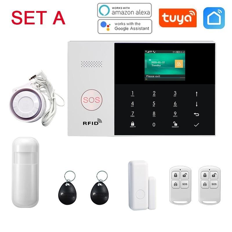 

PG-103 WIFI + GSM Home Anti-theft Alarm System Anti Theft Alarm Set Smart Alex Googlehome Voice Control