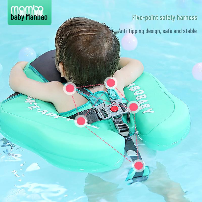 Mambobaby Infant & Toddler Inflatable-Free Float with Sun Canopy for Swimming Pool