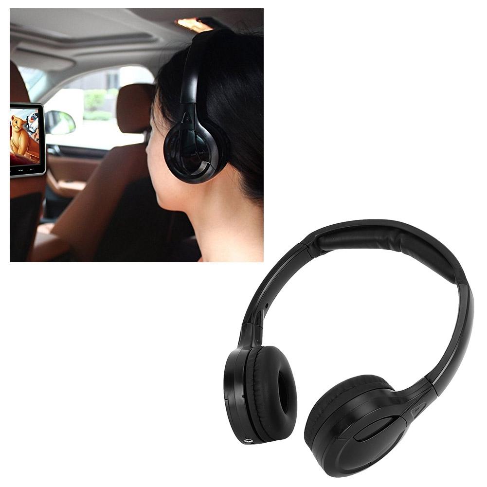 Wireless Infrared Stereo Audio 2 Channel Headphone Earphone for Car Headrest DVD