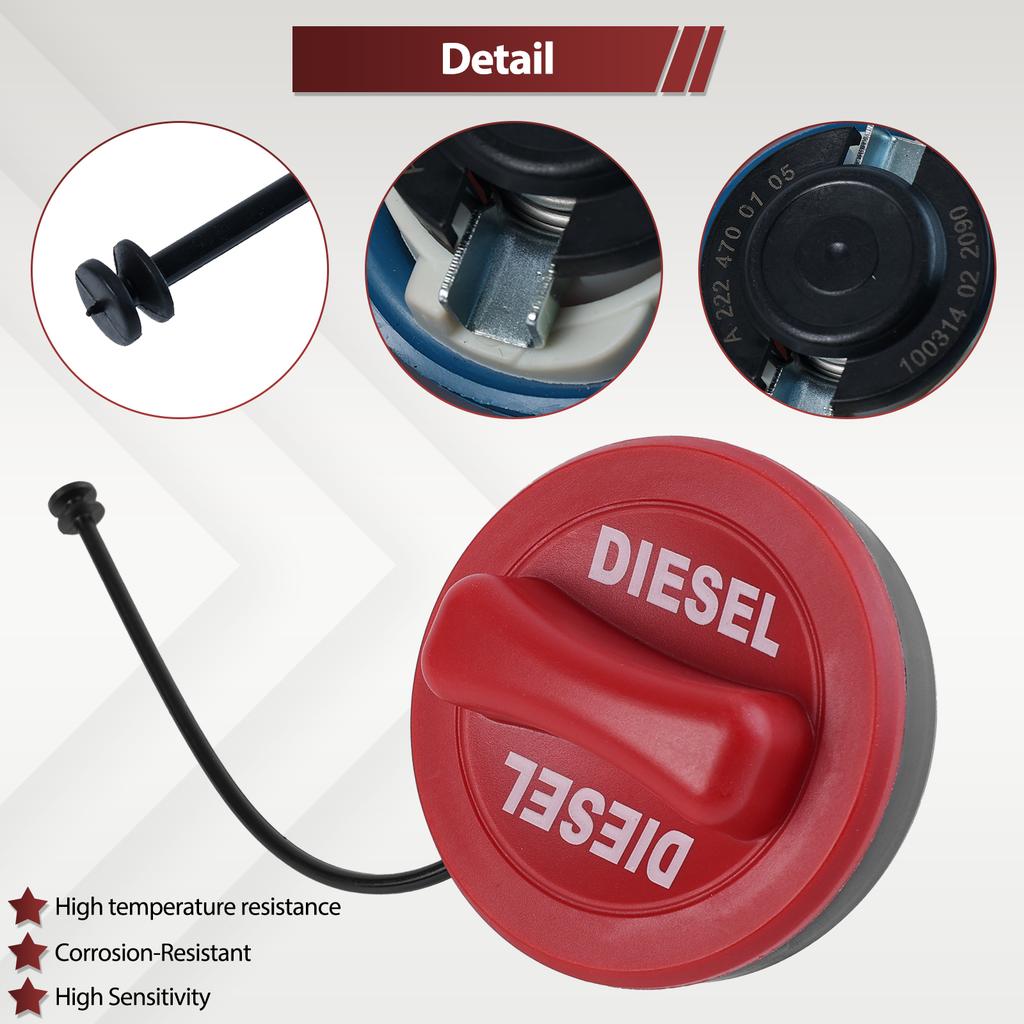 Car Diesel Fuel Tank Filler Gas Cap Cover A2224700105 2224700105 For Mercedes-Benz A C E GLA CLA Class W213 W205 X156 W117 W176