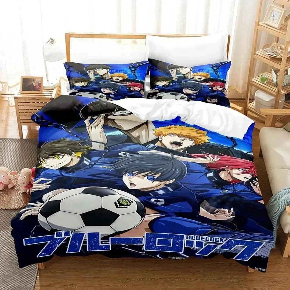 

Comforter Fashion 3D Print Anime Bluelock Bedding Set Printed Bed Set With Bed Soft Queen King Size Bedclothes Home Comforter (quilt)-EU Single(135*200cm)3pcs