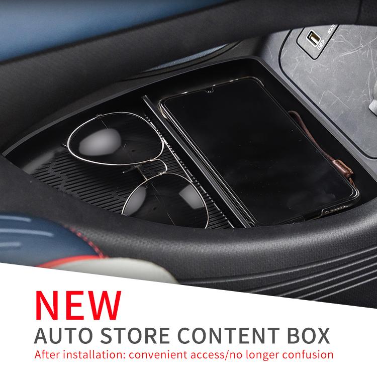 for BYD Atto 3 Center Console Lower Layer Tray Storage Box  TPE Organizer Car Interior Accessories