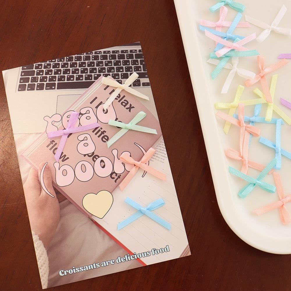 100pcs Mini Ribbon Bows Solid Color Gift Wrapping Bowknot Flowers Bows Ties  DIY Craft Scrapbooking