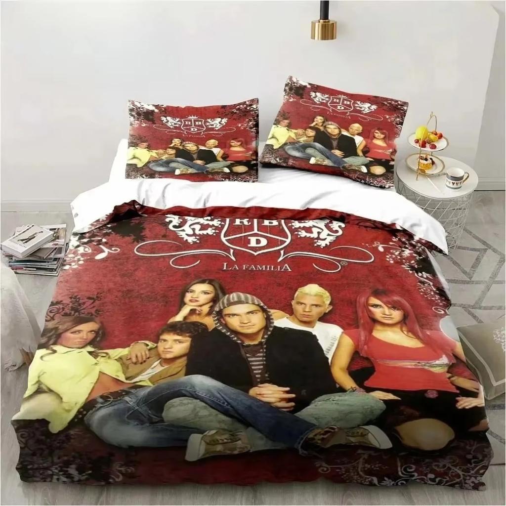 3D Print Music Band RBD Bedding Set Duvet Cover Comforter Bed Set Quilt Cover Pillowcase,King Queen Twin Size Boys Girls Adult