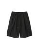 APOSTROPHE COMMA French Cargo Elastic Waist Wide Half Pants_Gray