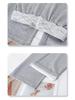 Gray Lace-Trimmed High-Waist Straight Leg Sweatpants for Women - Spring 2025 Collection