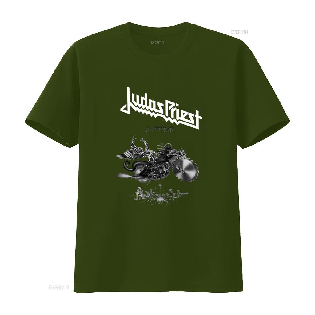Judas Priest Painkiller V3 1990 Album Cover T Shirt Black Rock Band Design Sizes S 5Xl vintage Washed Stylish Breathable
