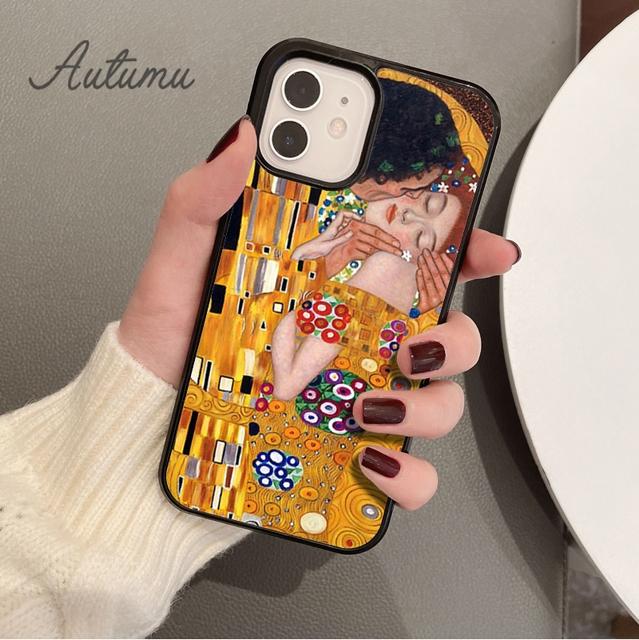 

Дизайнерский чехол для телефона Kiss от Густава Климта для iPhone 11 12 13 14 Pro Max mini X XR XS SE 2020 6S 7 8 Plus Samsung S21 S22 iPhone 11pro max