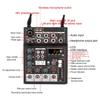Wireless Microphone With Audio Mixer 4 Channels Karaoke Bluetooth Mic DJ For Studio TV Computer Home Party Show Church Wedding