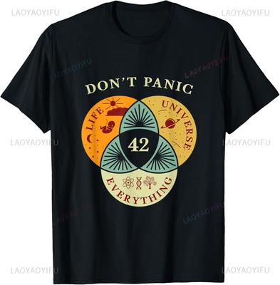 Life Universe Everything 42 Science Fiction Space Lovers T-Shirt Couple Funny Shirt Streetwear Graphic T Shirts Ropa Hombre
