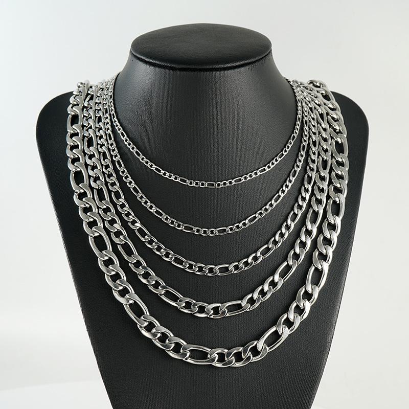 New Stainless Steel Titanium Steel NK3:1 Chain Chain American Vintage Hip Hop Cuban Punk Necklace