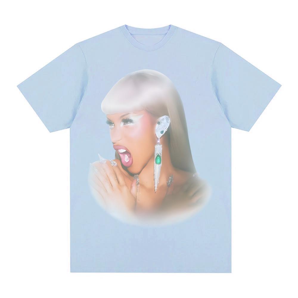 Cardi B AM I THE DRAMA IMAGINARY PLAYERZ T-SHIRT Camiseta Hombre Grunge Punk Tee-shirt Summer Round Neck 100%Cotton Tshirt