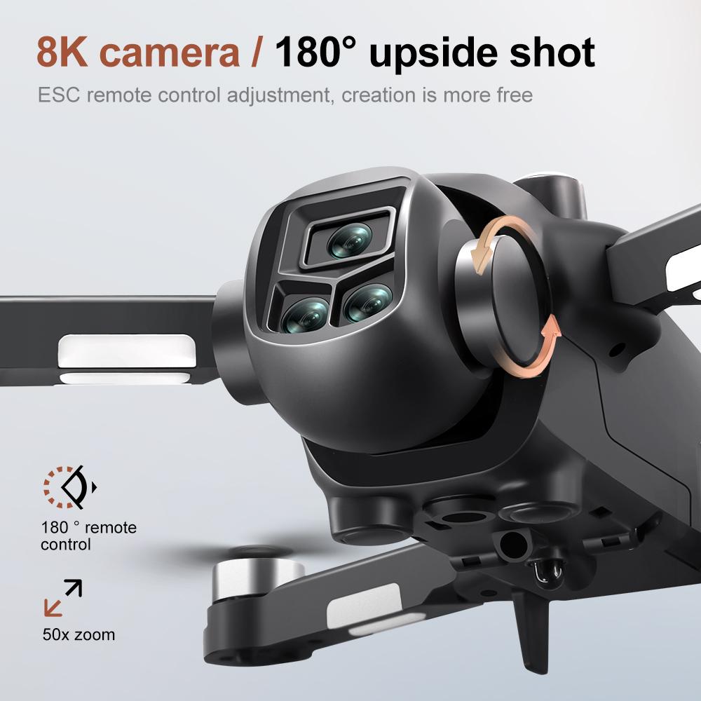 New A28 PRO Brushless Motor 8K HD Dual Camera 2.4GHz Drone Intelligent Obstacle Avoidance RC Helicopter Toy For Kids Adults Gift