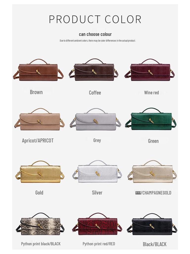 Luxury Women's Crocodile Pattern Flap Clutch: European & American Style Crossbody Evening Bag